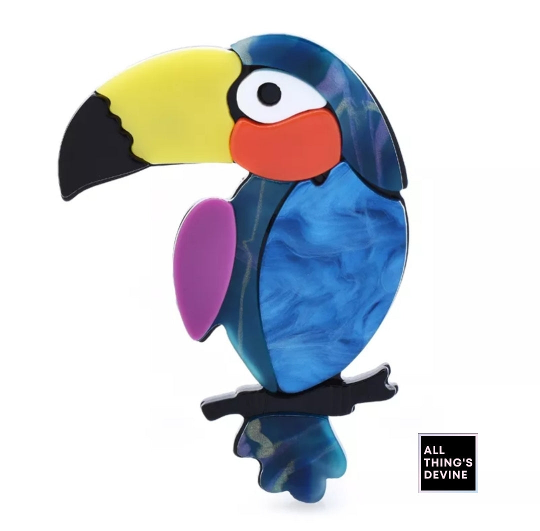 Brooch| Lapel Pin: Tucan Colourful Erstwilder Styled