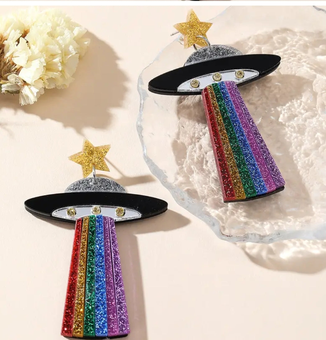 UFO Multicoloured Earrings