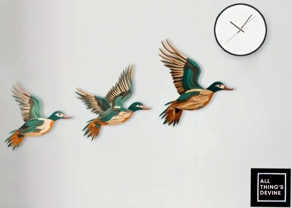 Decor - 60s inspired Flying Wall Ducks