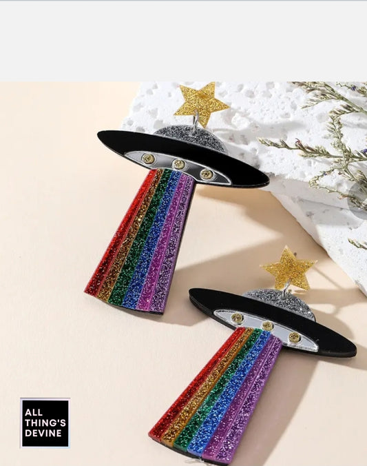 UFO Multicoloured Earrings