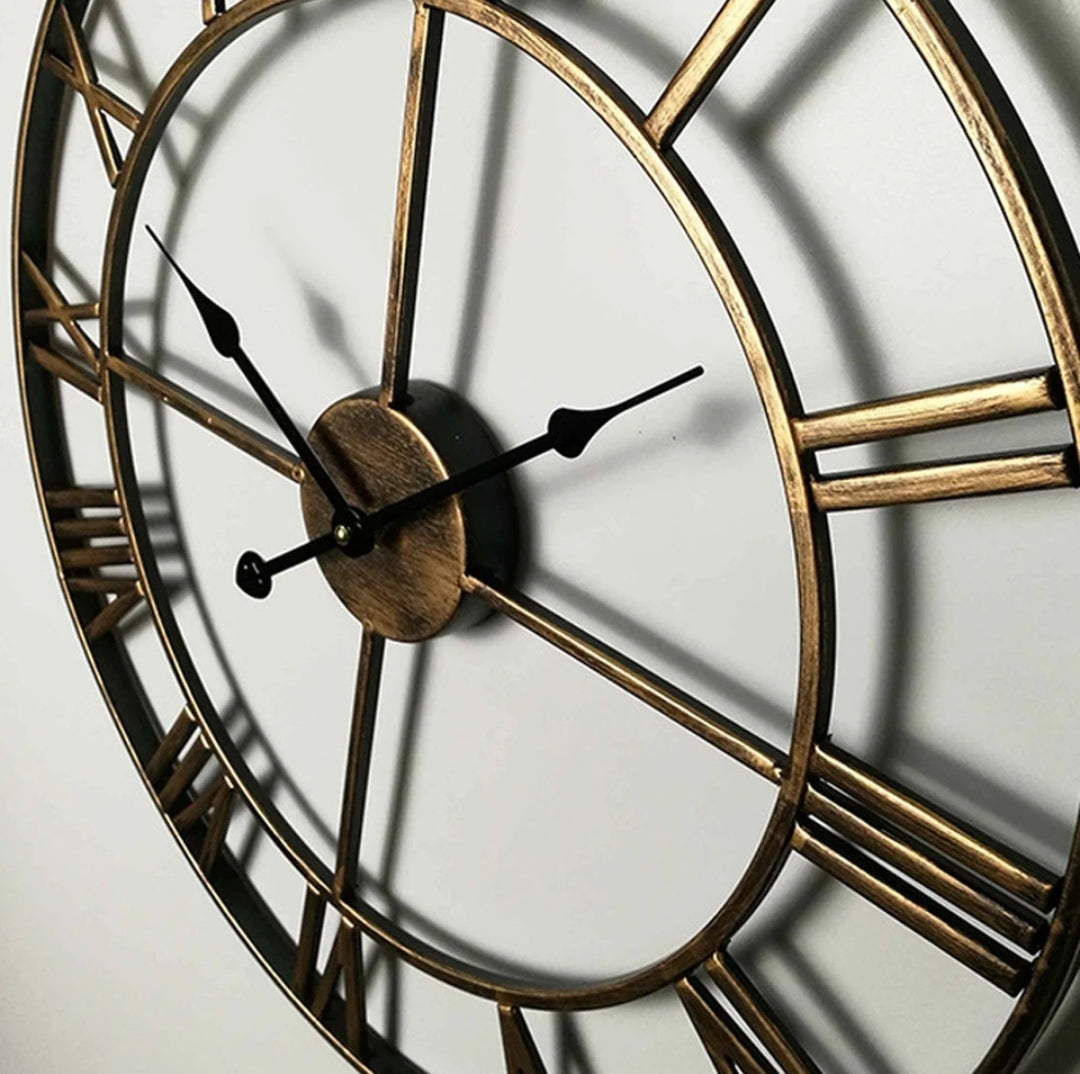 Modern 3D Large Wall Clock - Roman Numerals