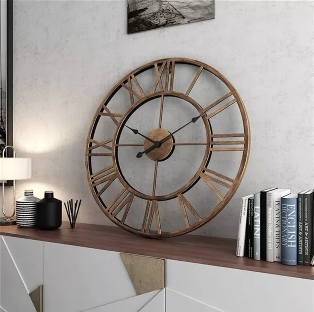 Modern 3D Large Wall Clock - Roman Numerals