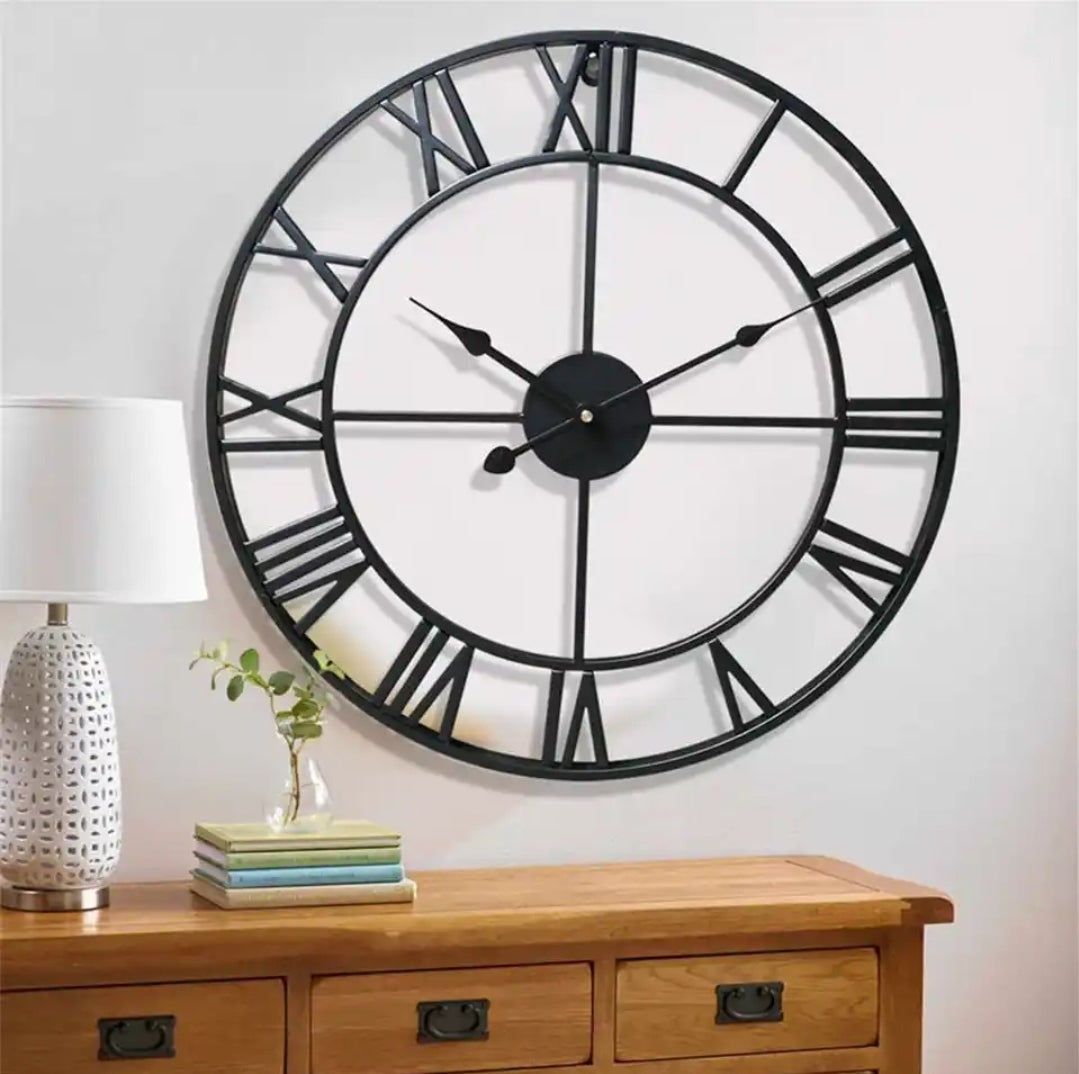 Modern 3D Large Wall Clock - Roman Numerals