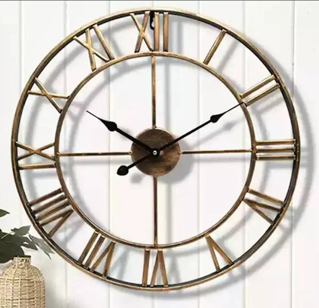 Modern 3D Large Wall Clock - Roman Numerals