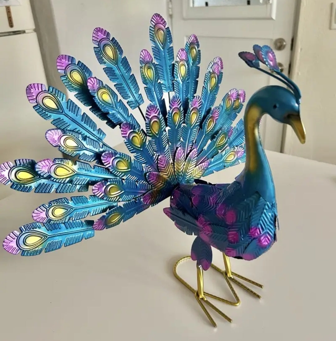 Metal Peacock Outdoor Decor