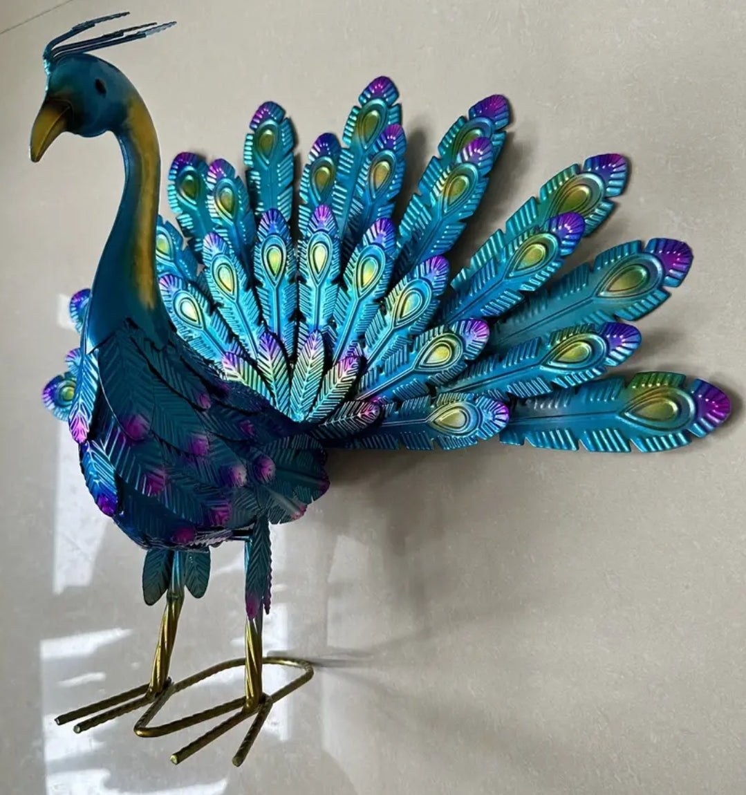 Metal Peacock Outdoor Decor