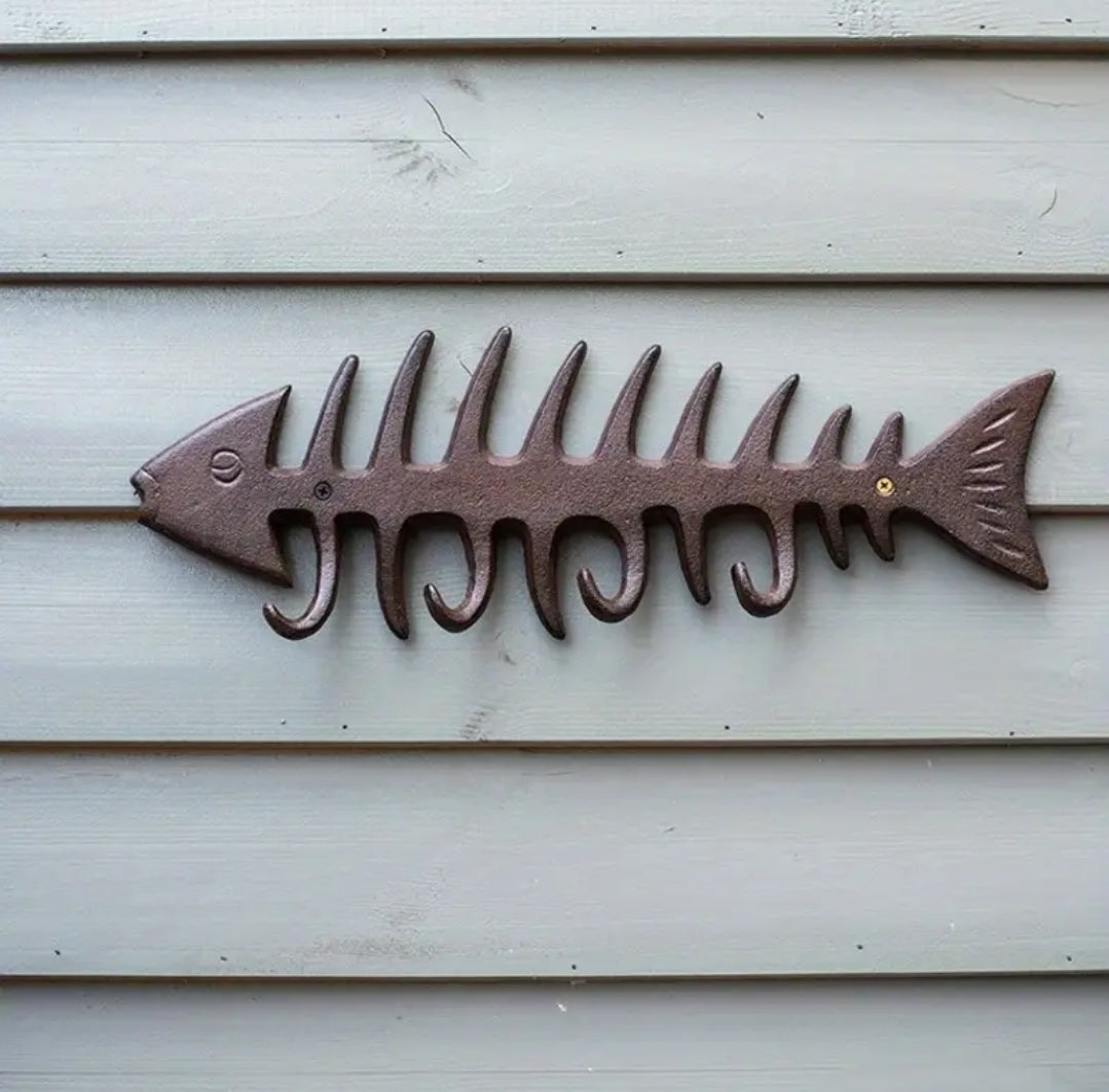 Cast Iron Fish Key Rack