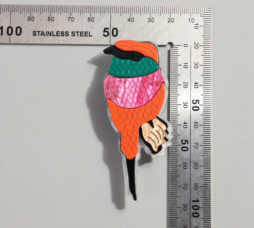 Brooch | Lapel Pin - Colourful Bird