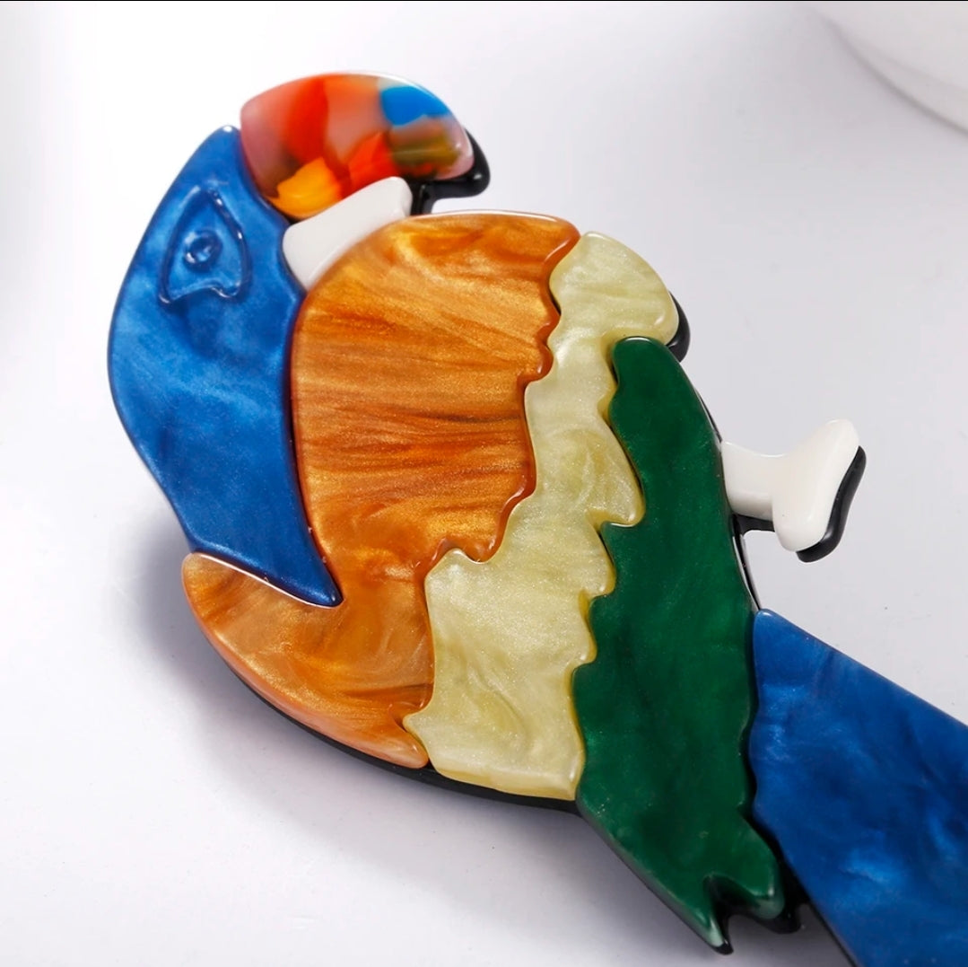 Brooch | Lipel Pin - Parrot Bird Colourful