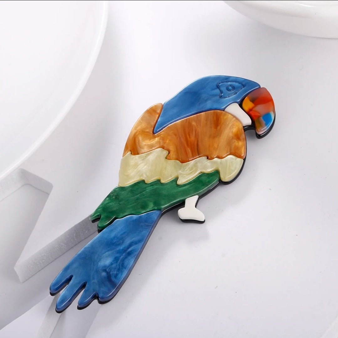 Brooch | Lipel Pin - Parrot Bird Colourful