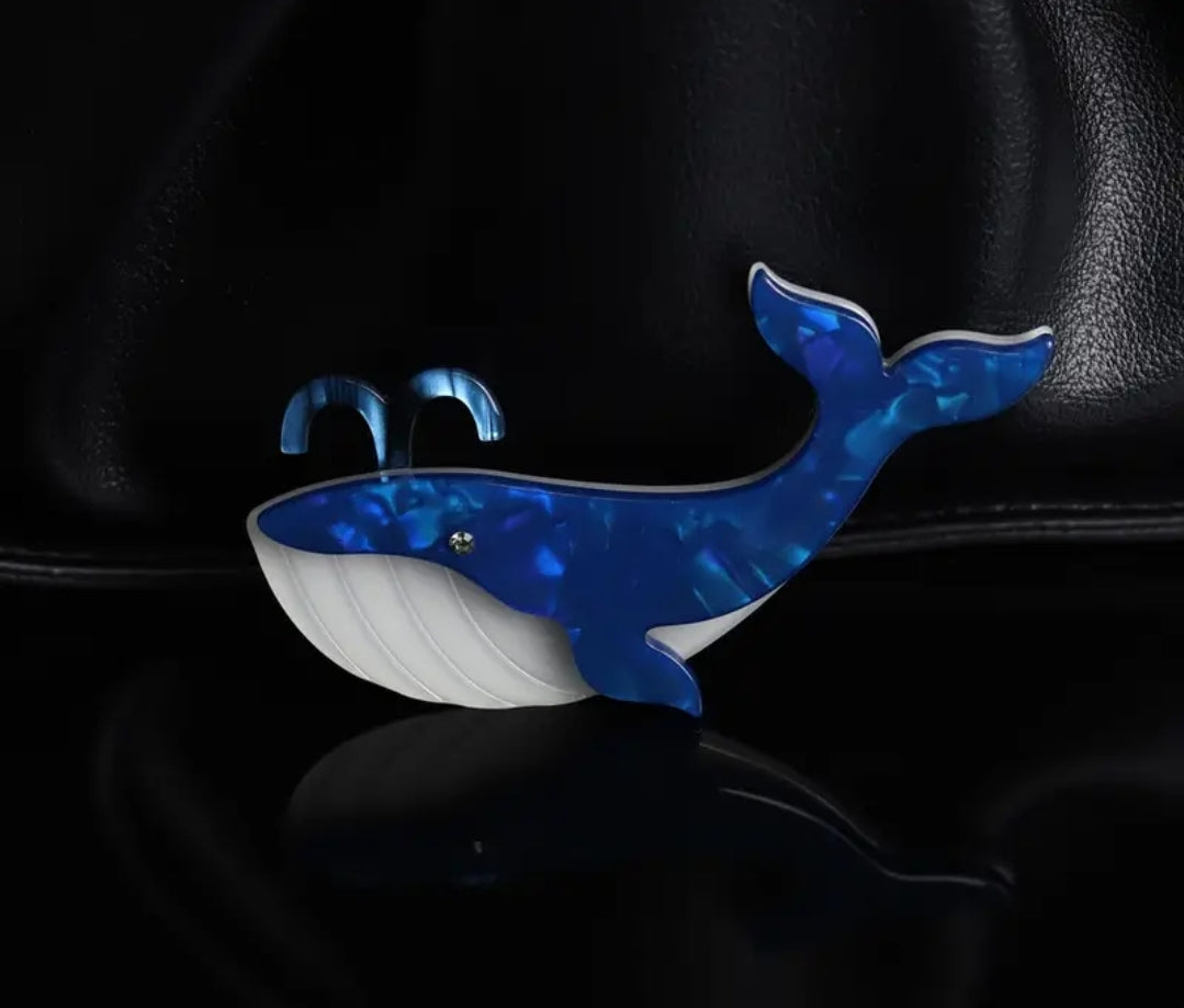 Brooch - Erstwilder Styled Blue Whale