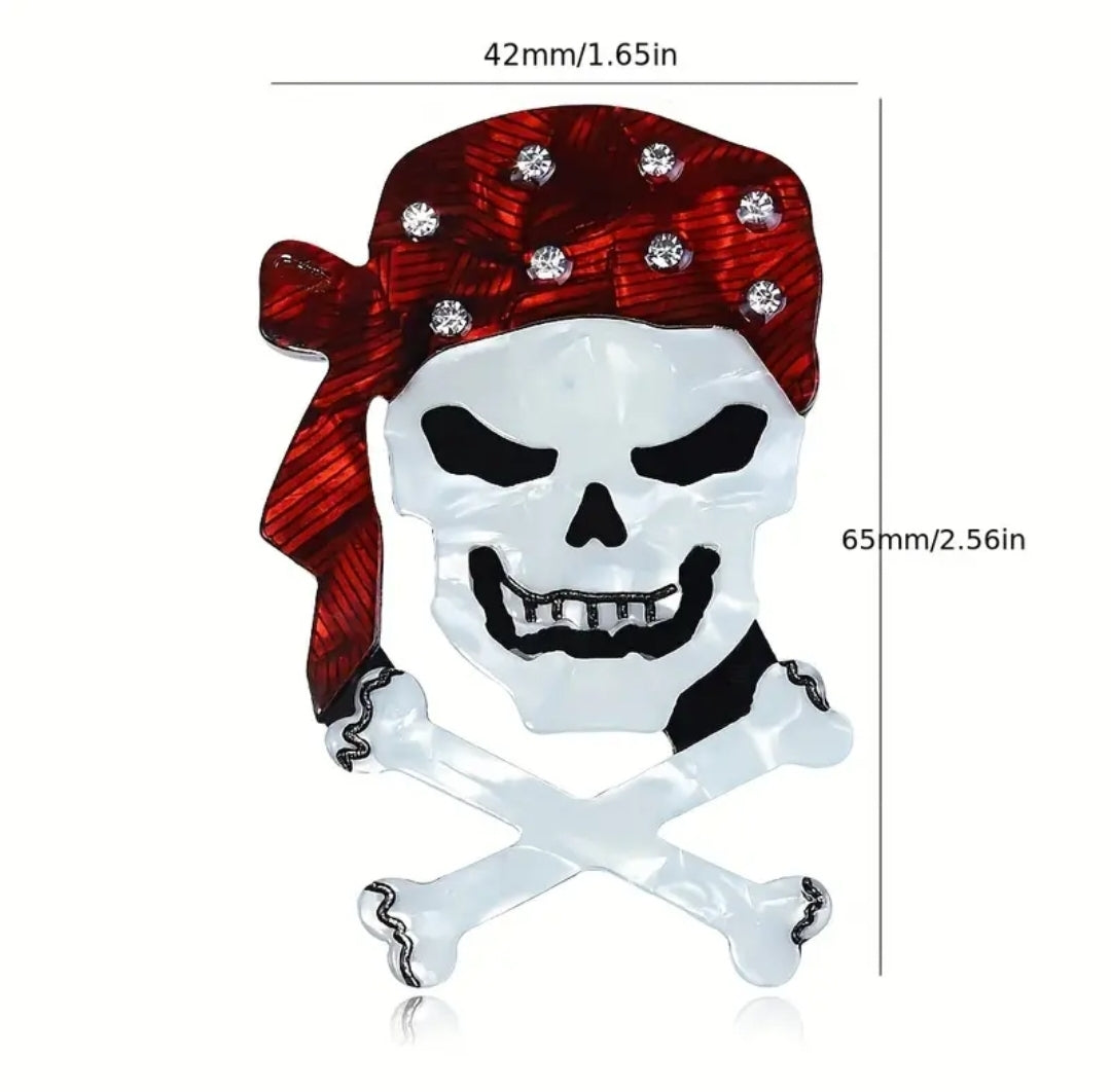 Brooch | Lipel Pin - Pirate Skull