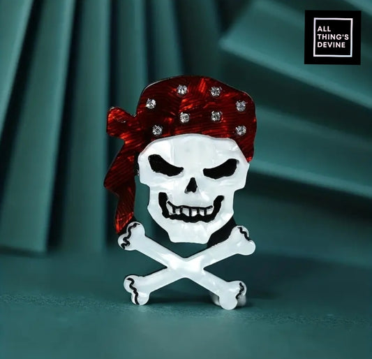 Brooch | Lipel Pin - Pirate Skull