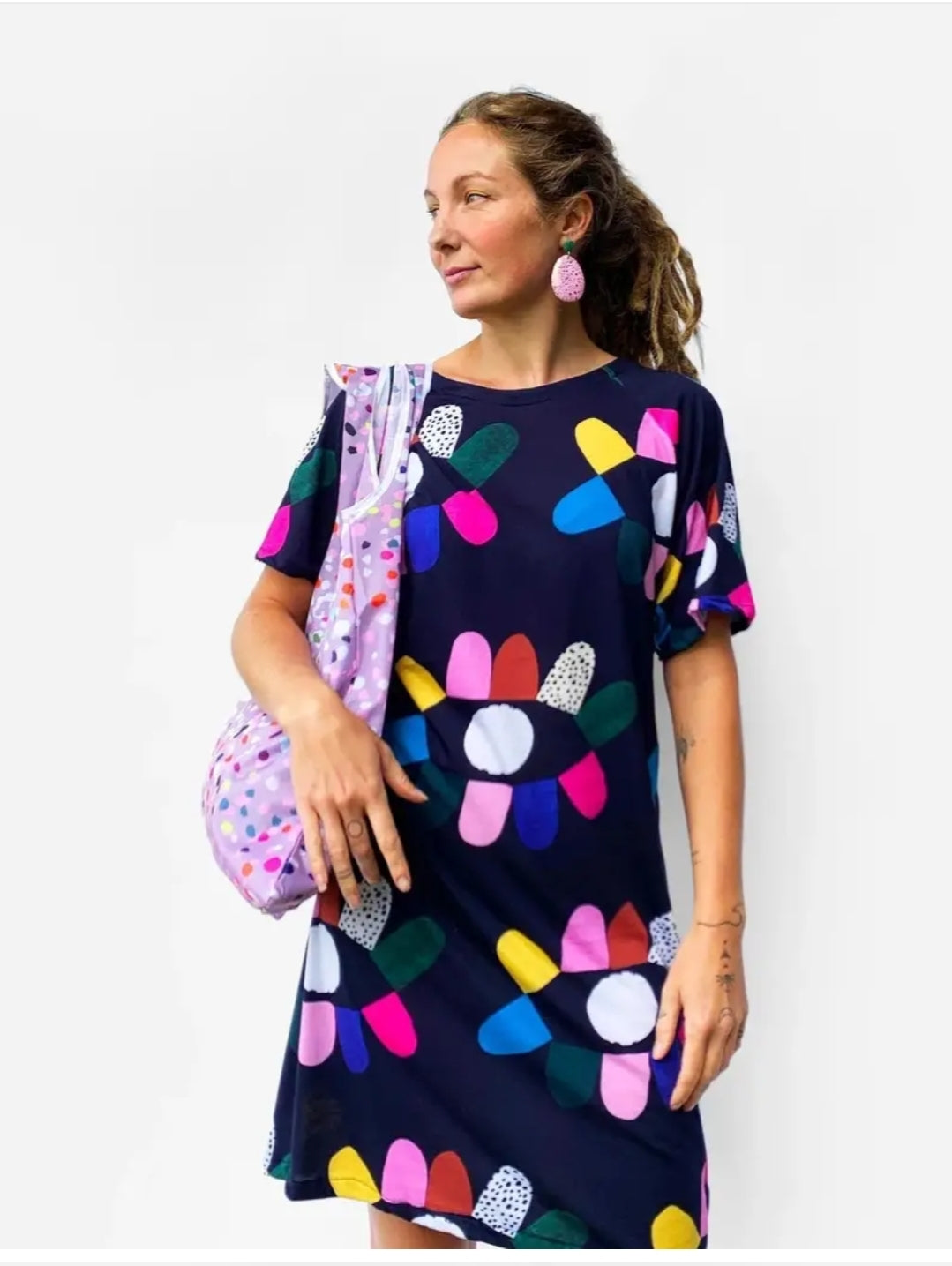 Plus Size Women's Wear - Funky Eye Dress