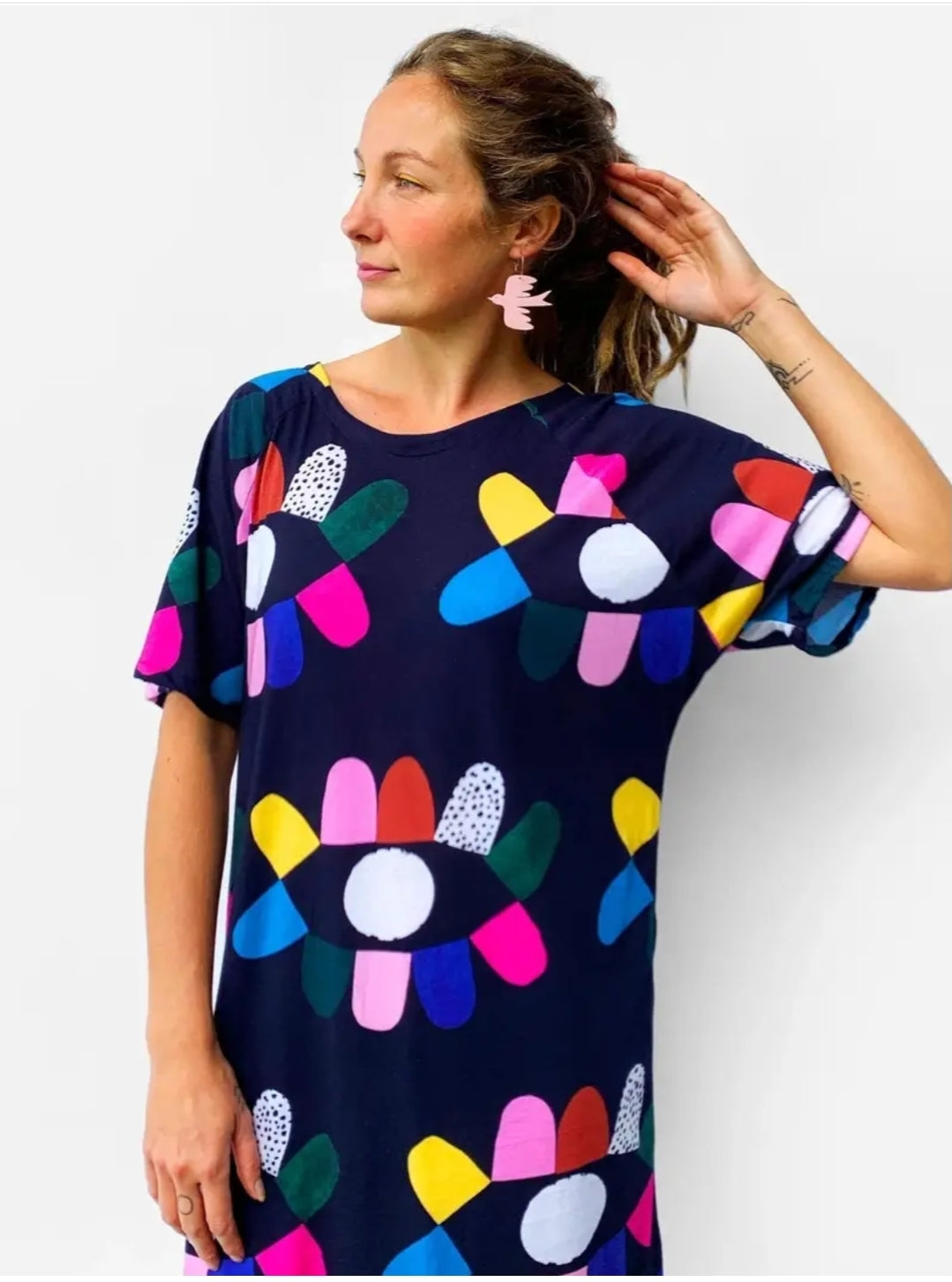 Plus Size Women's Wear - Funky Eye Dress