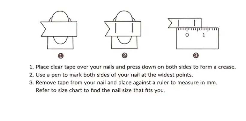 Nails - Press on Matt Mixed Colour Nail Set