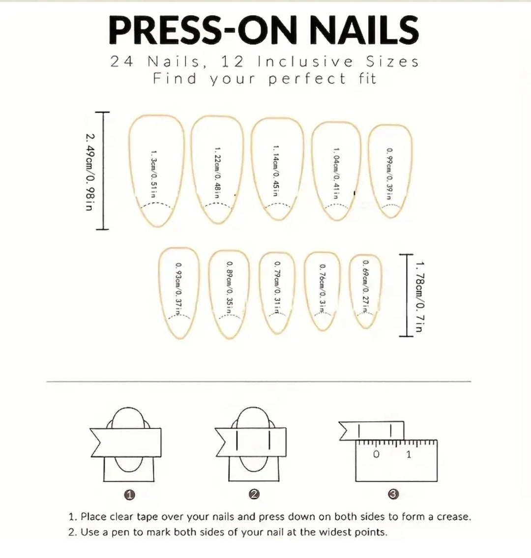 Nails - 24 Forest Stick on Set