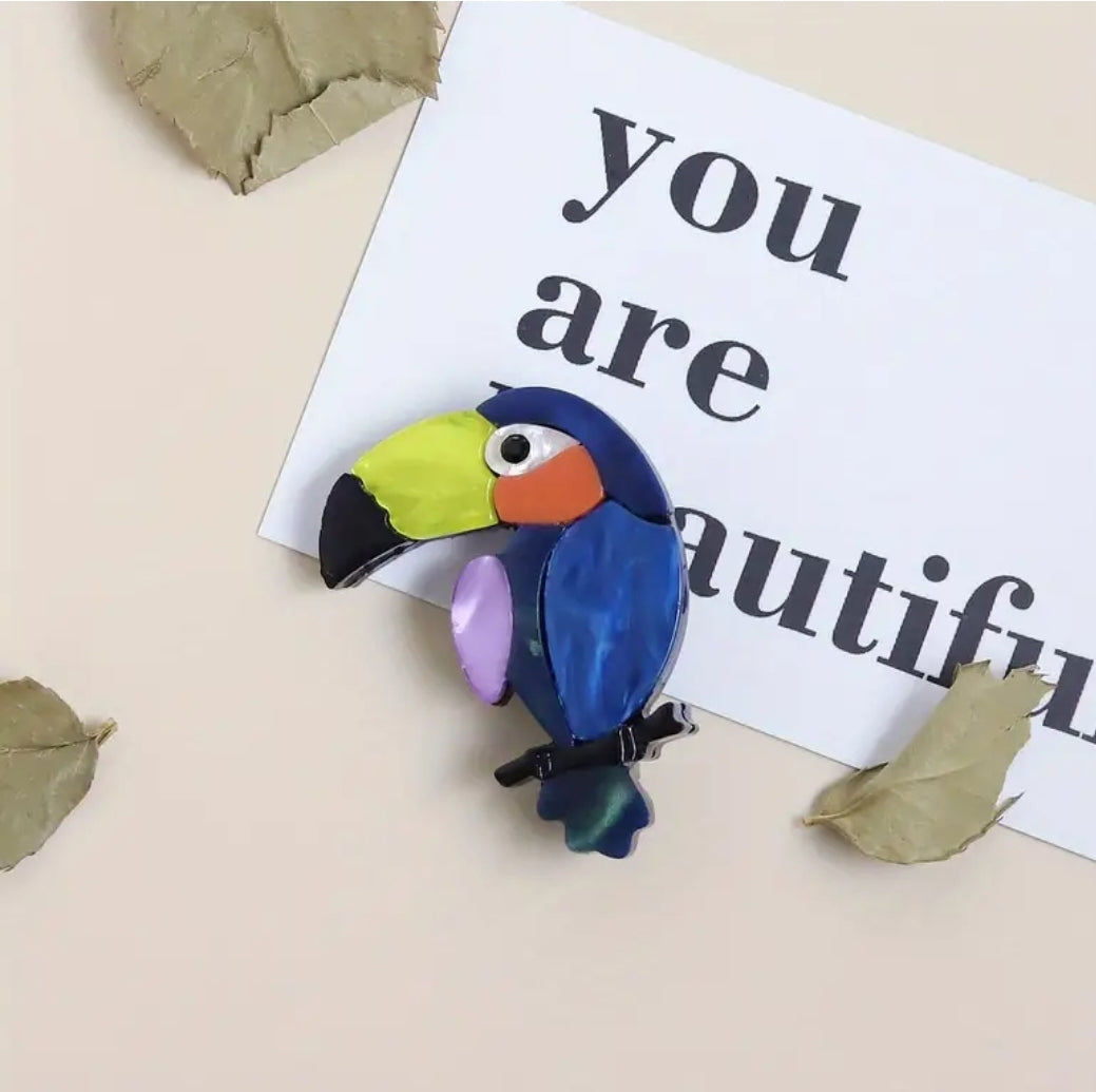 Brooch| Lapel Pin: Tucan Colourful Erstwilder Styled