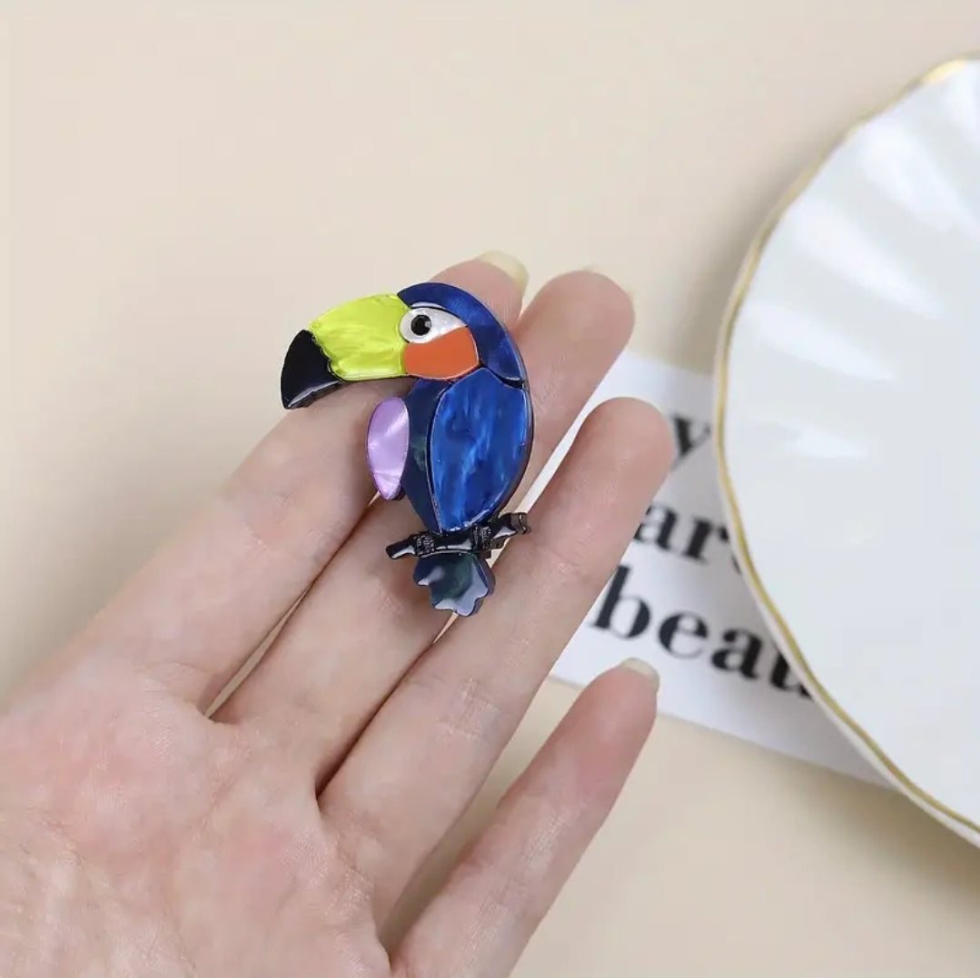 Brooch| Lapel Pin: Tucan Colourful Erstwilder Styled