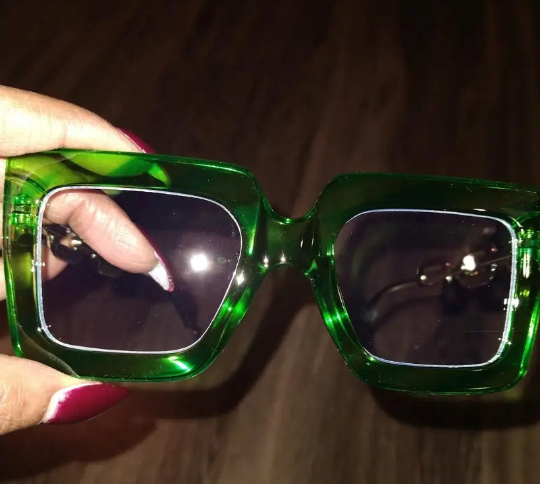 Glasses - Bold Green Funky Statement