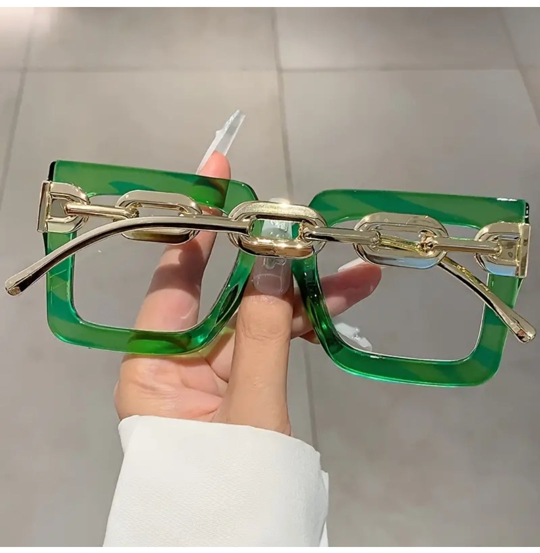 Glasses - Bold Green Funky Statement