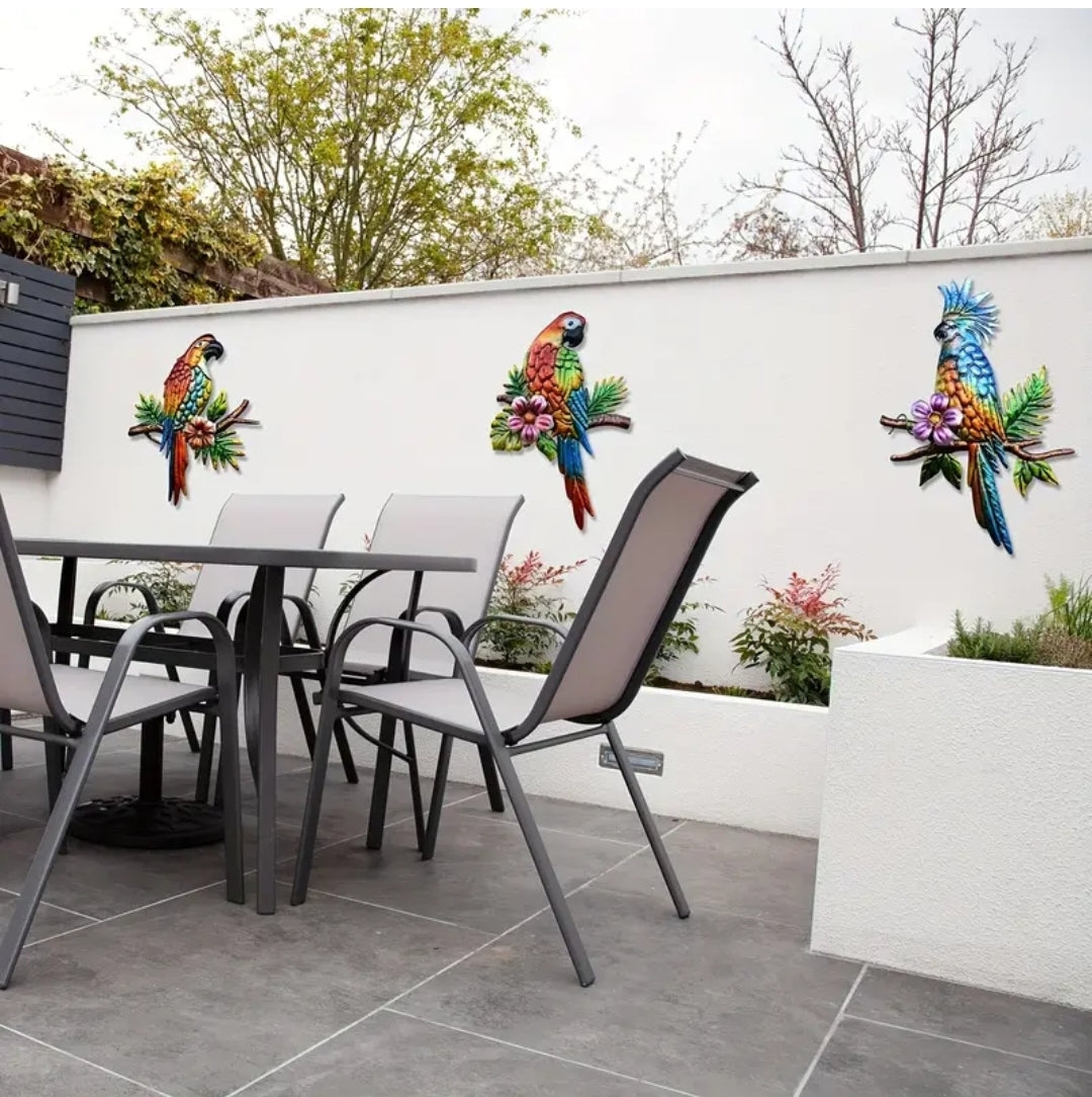 Gardening| 3 pc Parrot Wall Decor