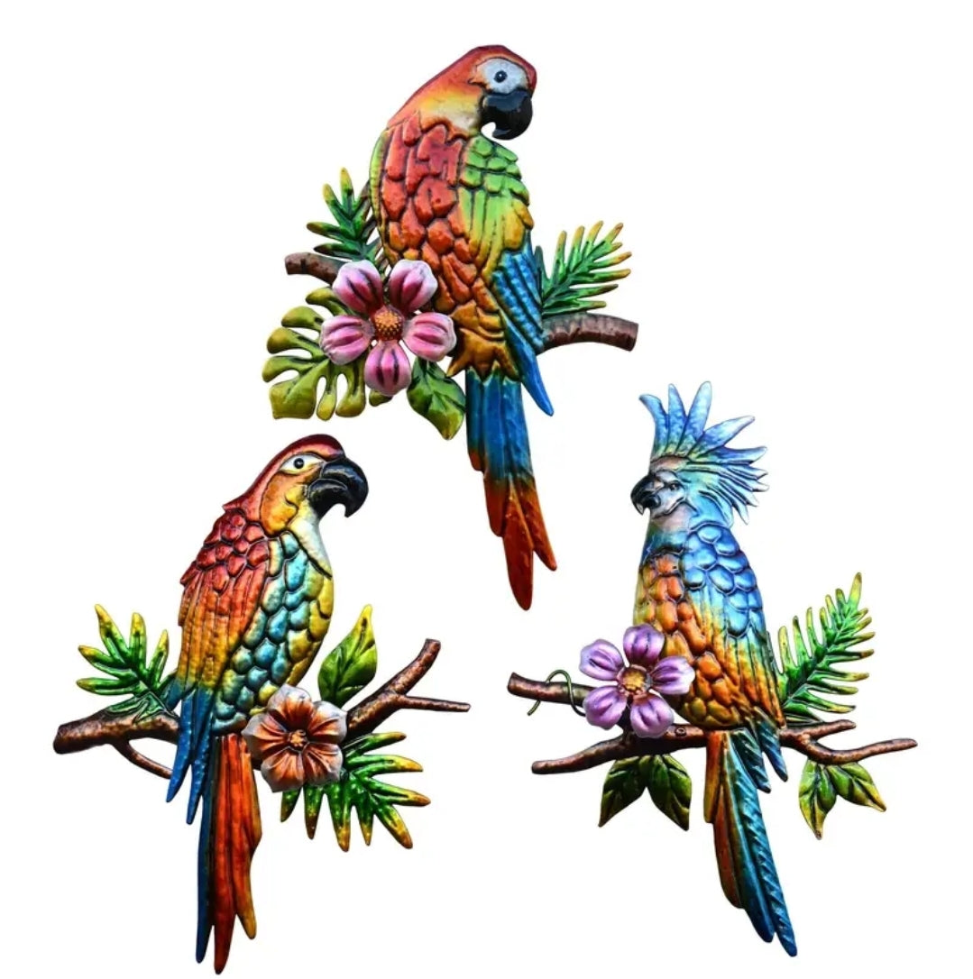 Gardening| 3 pc Parrot Wall Decor