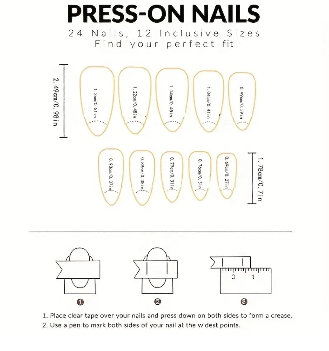 Nails - 24 Forest Stick on Set