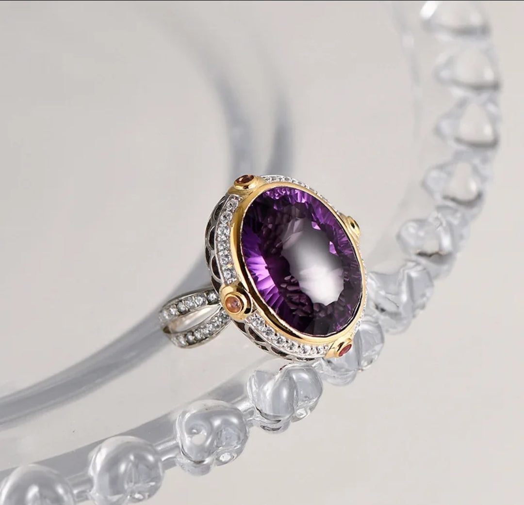 Amethyst Statement Ring