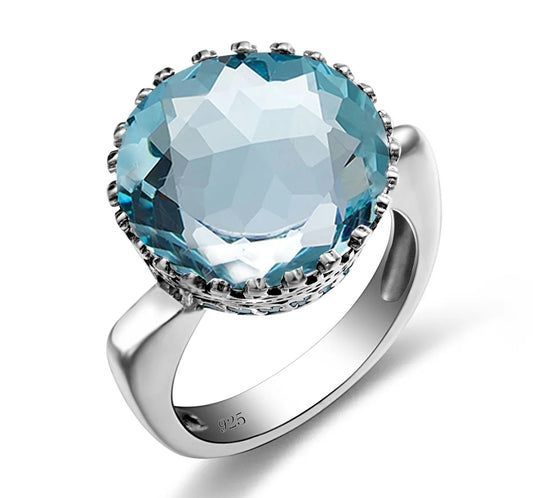 Topaz Cocktail Ring Sterling Silver