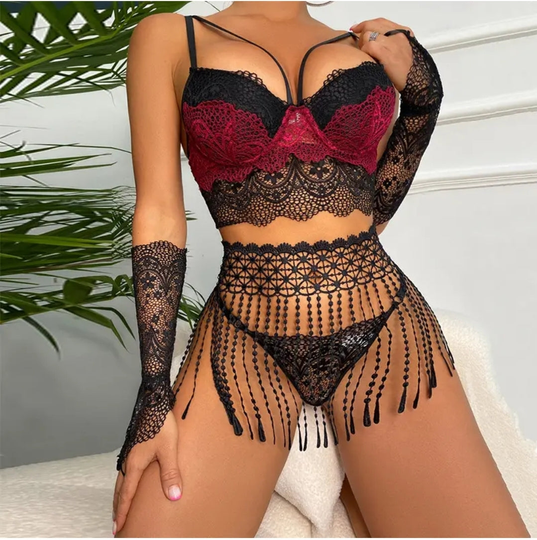 Sexy 5 piece Lingerie Set: Sz S - XL