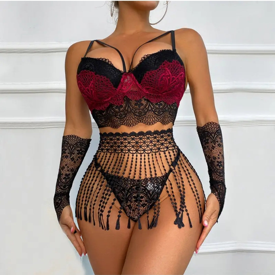 Sexy 5 piece Lingerie Set: Sz S - XL