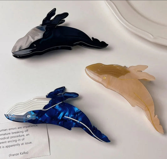 Whale Grasping Hair Clip