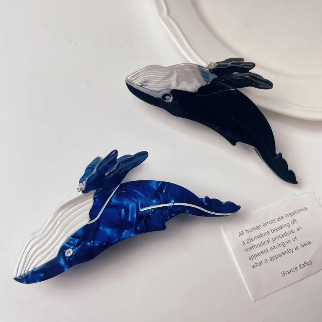 Whale Grasping Hair Clip