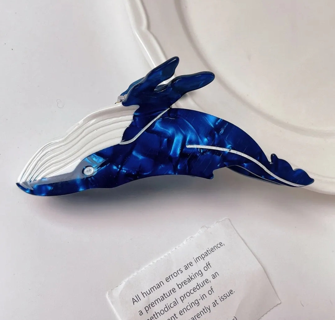 Whale Grasping Hair Clip