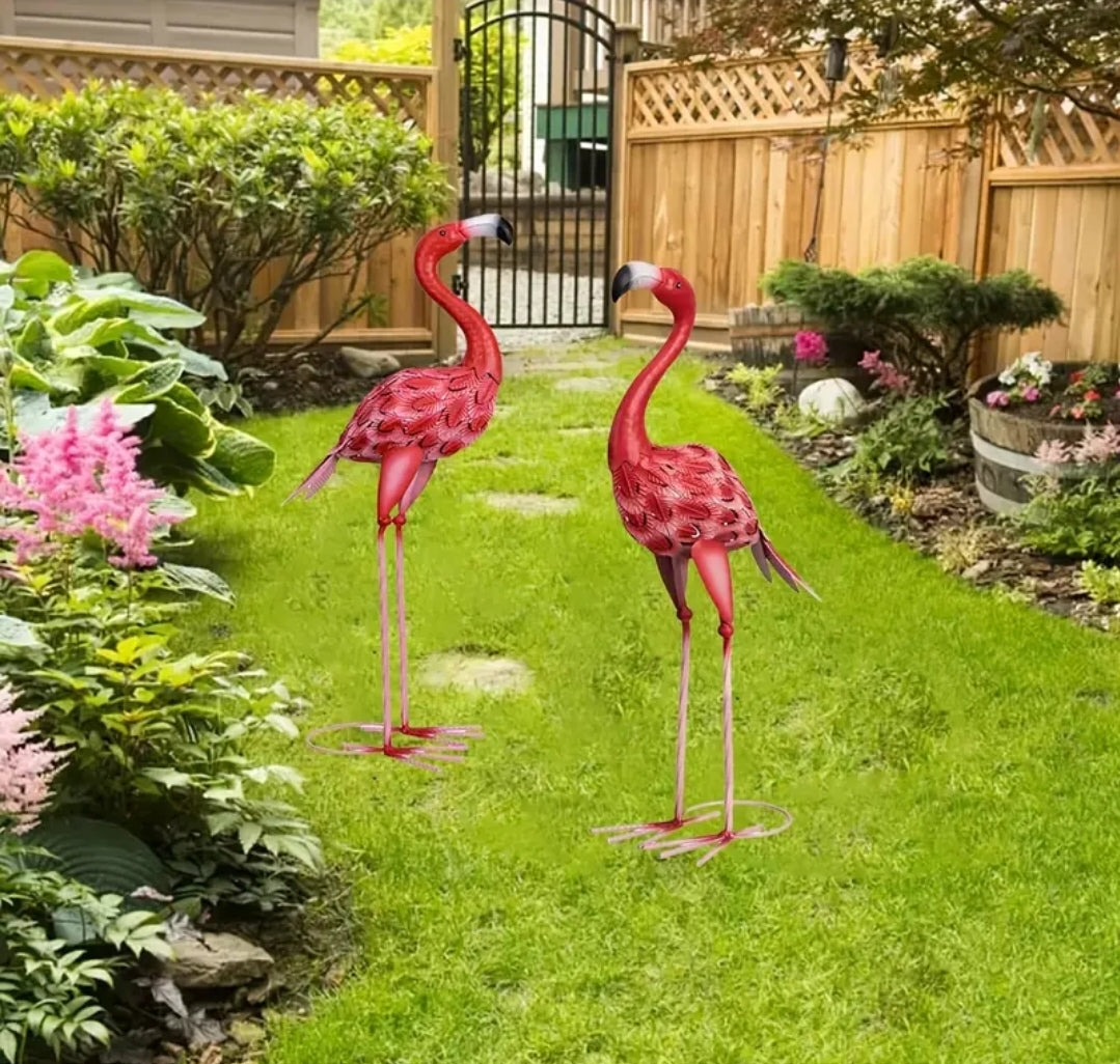 Flamingo Metal Garden Decor