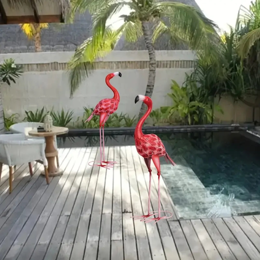 Flamingo Metal Garden Decor