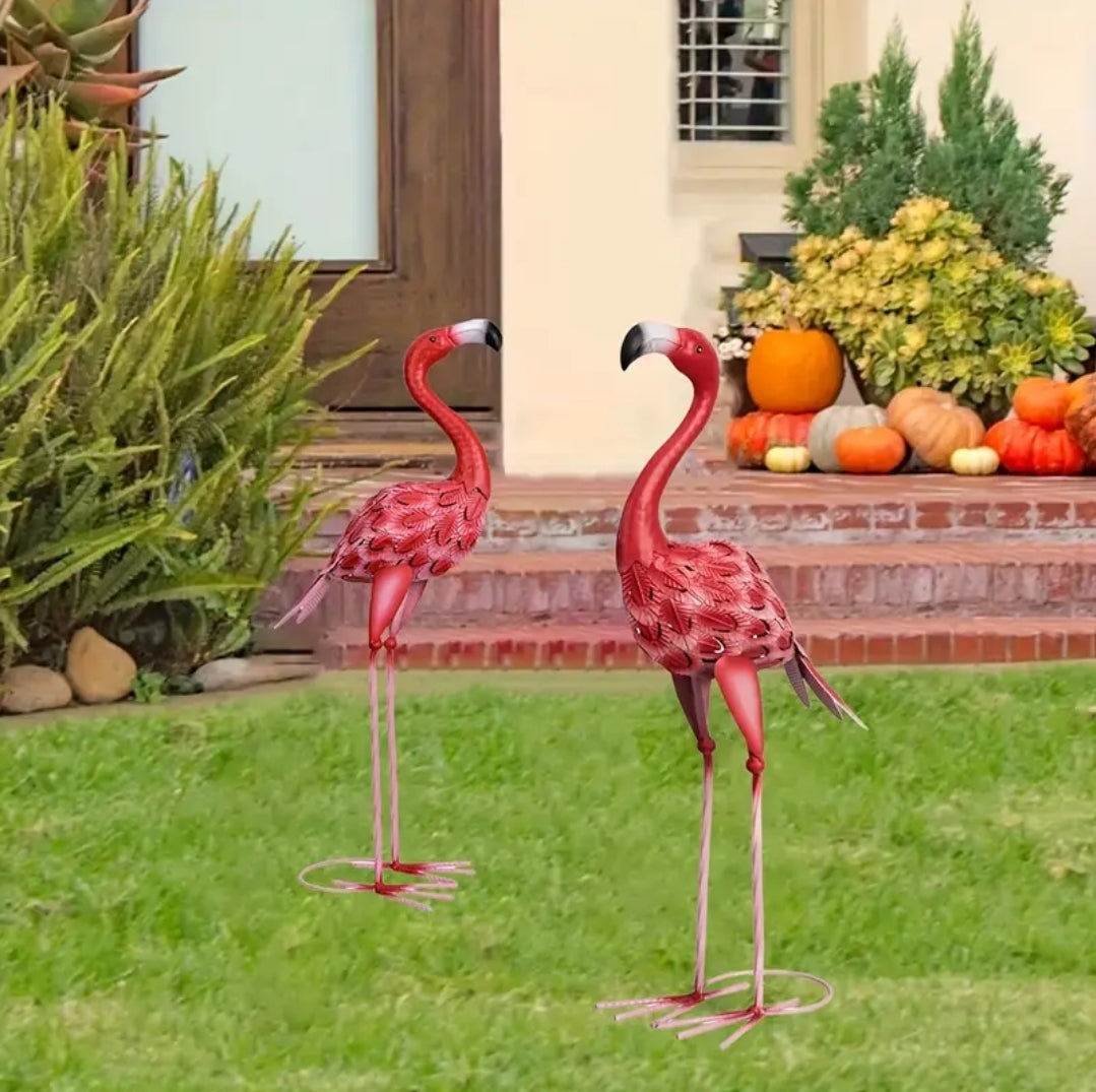 Flamingo Metal Garden Decor