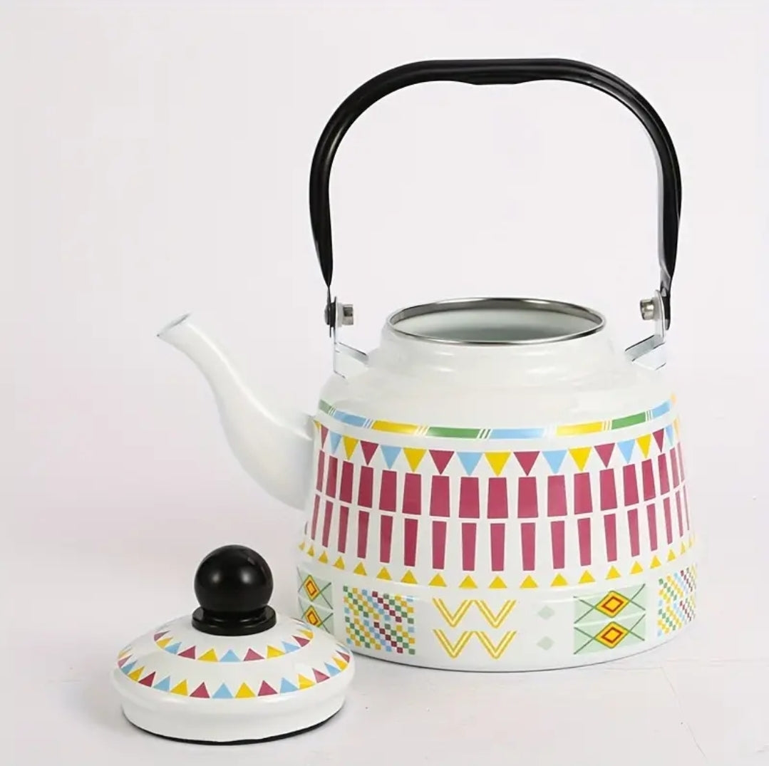 Funky 1.1L Enamel Tea Pot