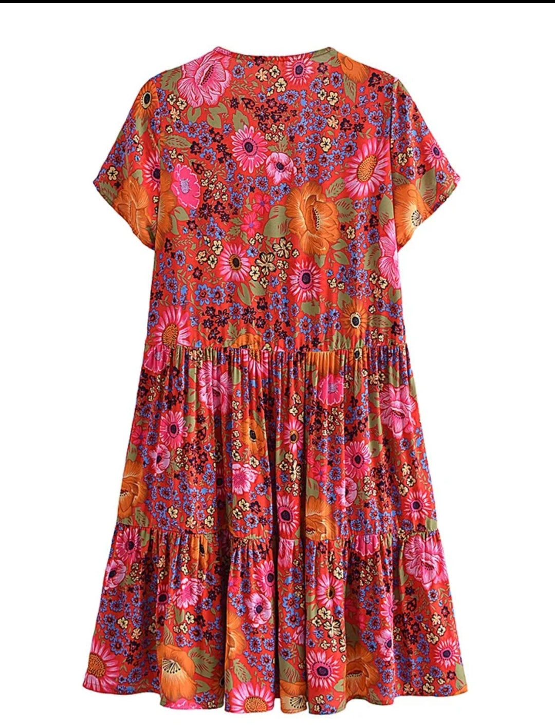 Boho Cotton Rayon Dress| S M L