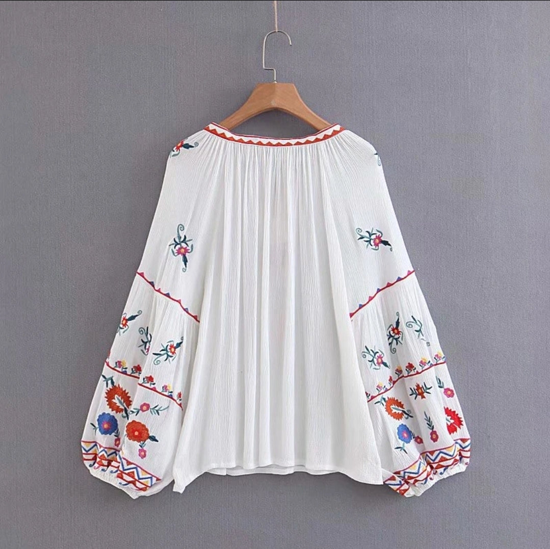 Boho Cotton Tassel Shirt