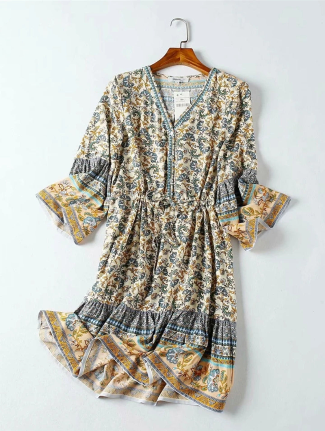 Boho Short Dress Cotton Rayon | S M L XL