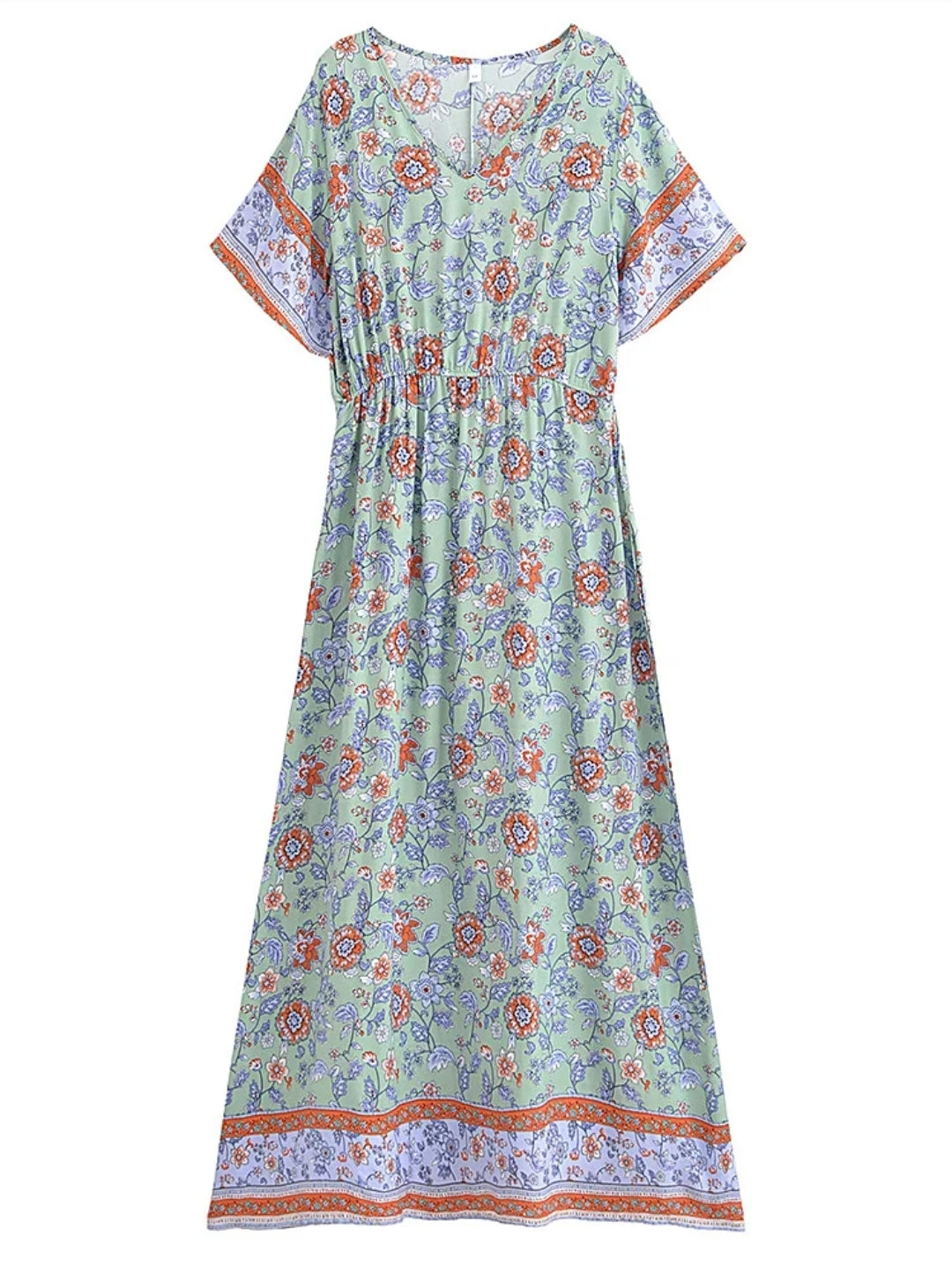 Gypsey Green Tones Long Dress| S M L XL