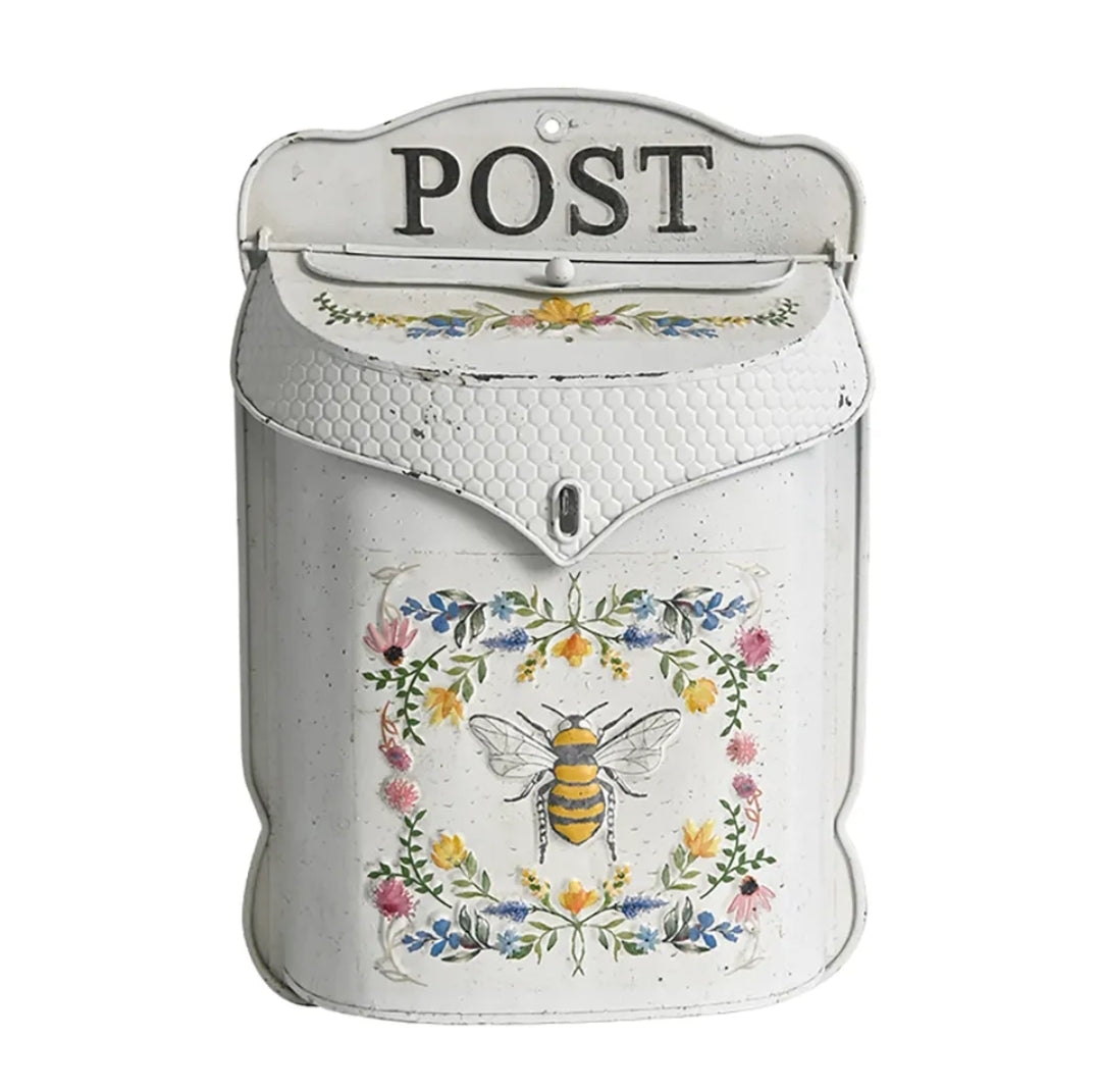 Vintage Metal Bee Letter Box