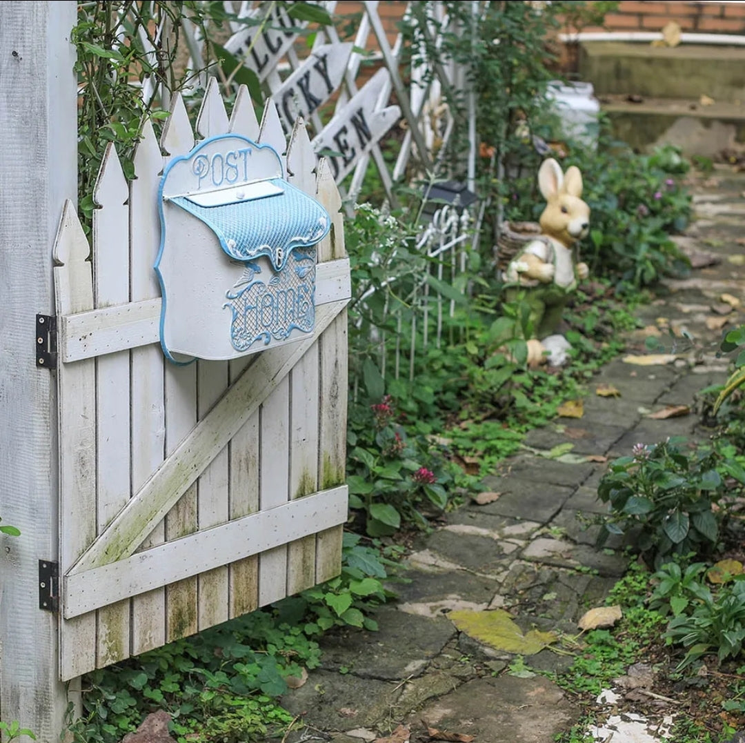 Blue & White Vintage Letterbox