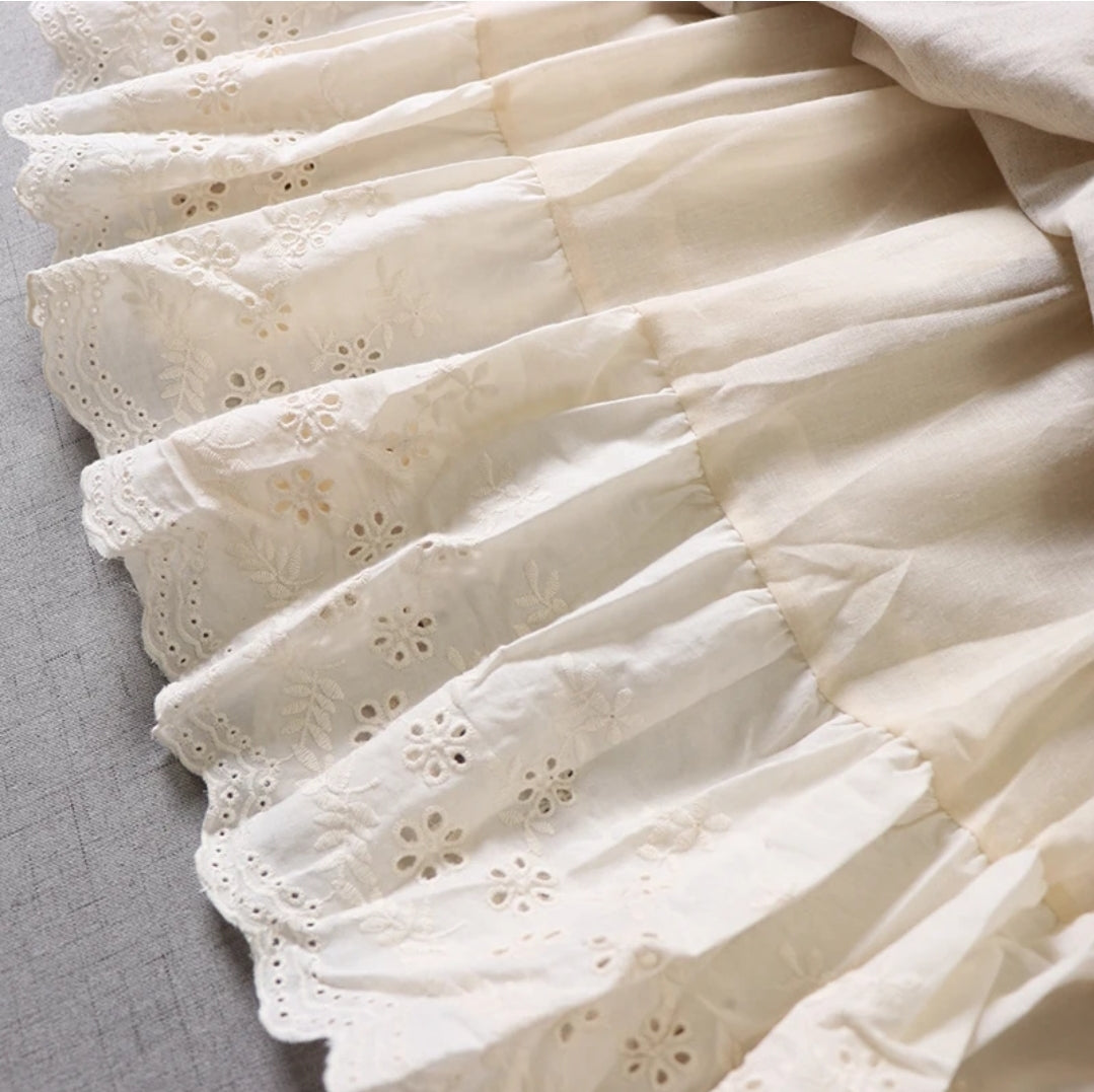 Mongolia Pearl / Amano Vibes | Linen blend Skirt