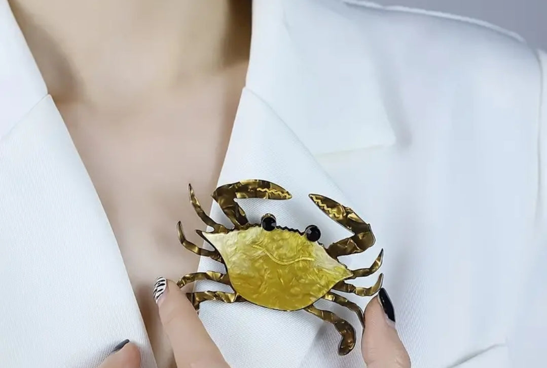 Erstwilder style Crab Acrylic Brooch