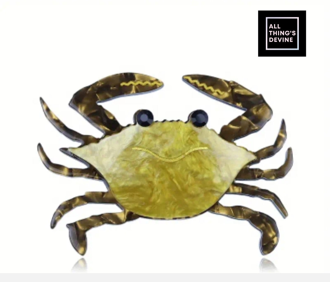 Erstwilder style Crab Acrylic Brooch