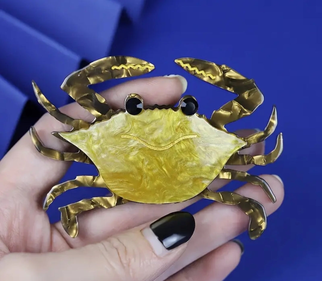 Erstwilder style Crab Acrylic Brooch